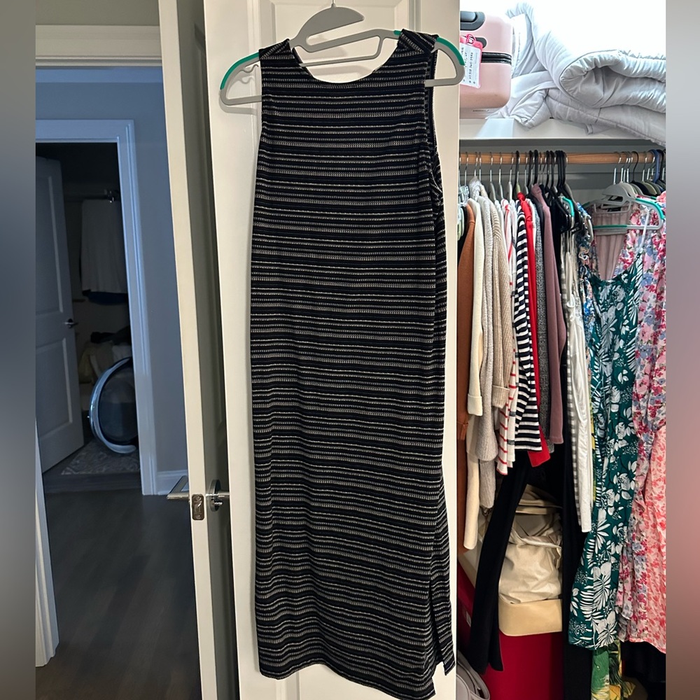 Loft black and white dress